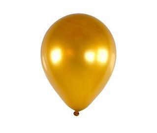 Balão Látex Metálico Dourado Nº9 - 25 Unidades