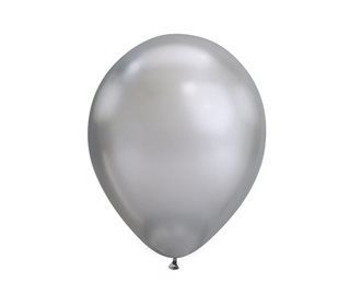 Balão Látex Metálico Prateado Nº9 - 25 Unidades