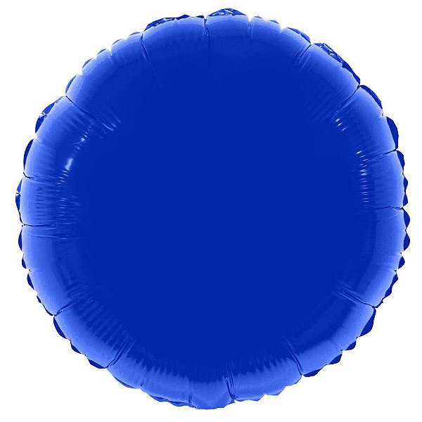 Balão Metalizado Redondo Azul - 45cm