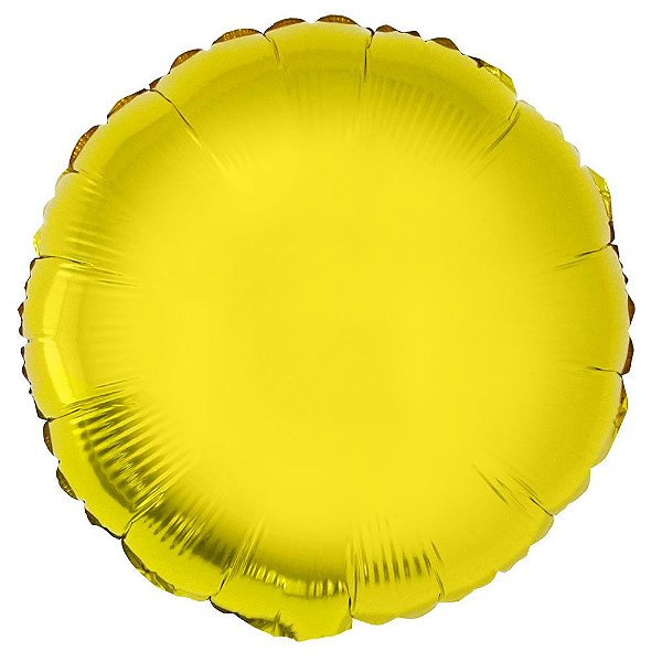 Balão Metalizado Redondo Ouro - 45cm