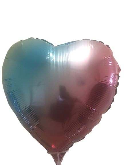 Balão Metalizado Coração Degradê - 46cm