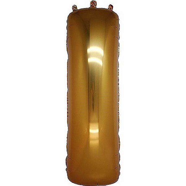 Balão Metalizado Letra I Dourado - 40cm