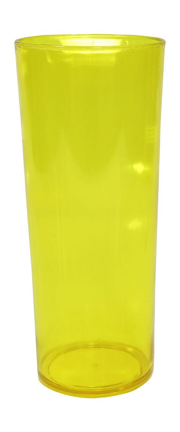 Copo Acrílico Long Drink 350ml - Amarelo