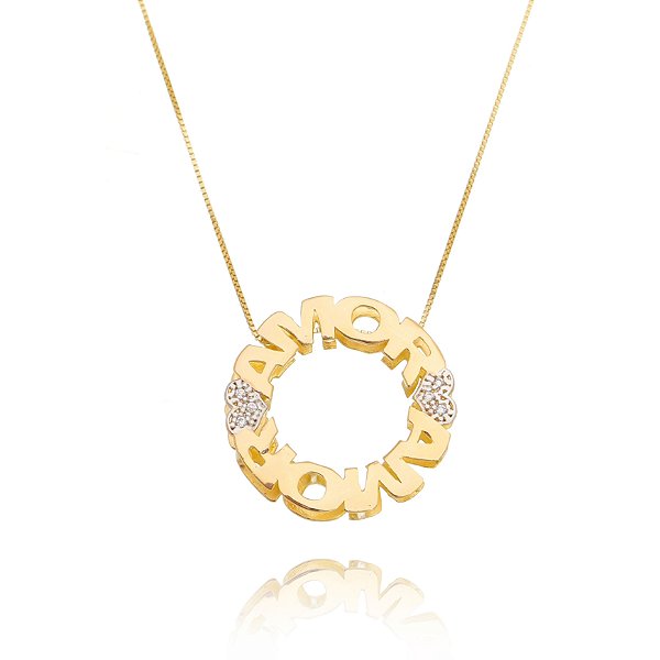 Colar amor amor folheado a ouro 18k