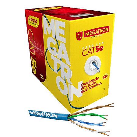Cabo de Rede Ethernet CAT5e 4P CM - 305m - Azul