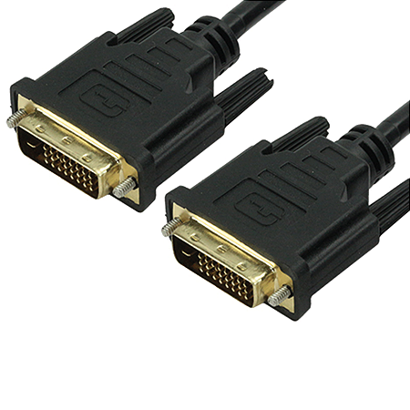 Cabo DVI-D 24+1 Dual Link 2 Metros com Filtro para Monitor Gamer 144Hz e Full HD