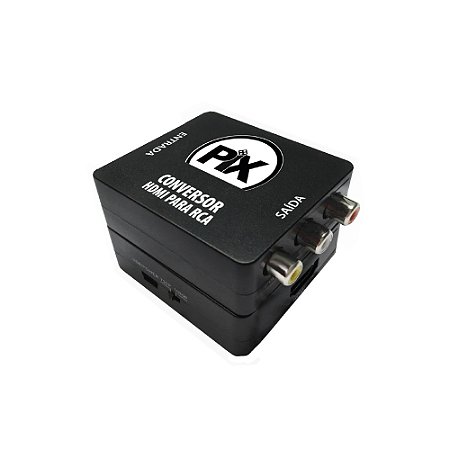 Conversor de Vídeo HDMI (Entrada) para RCA (Saída) AV para Ligar Aparelho HDMI em TV Antiga (Tubo)