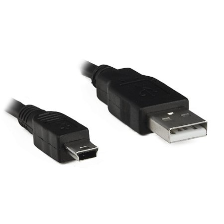 Cabo Mini USB V3 5 Pinos 1.8m | Para Controle PS3, GPS e Câmera | Dados e Carga