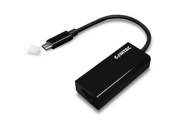 CONVERSOR USB-C MACHO X RJ-45 FÊMEA ETHERNET GIGABIT 10/100/1000