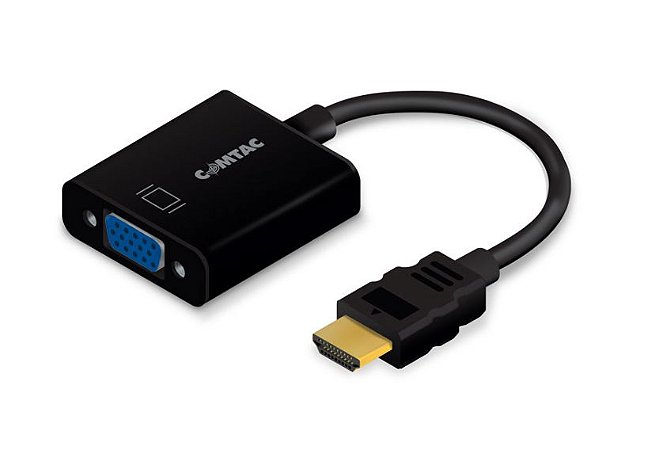 CABO CONVERSOR HDMI MACHO IN X VGA FEMEA + ÁUDIO P2 OUT