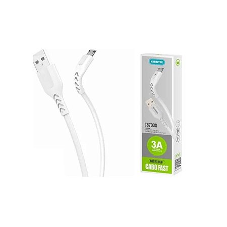 Cabo Fast Micro USB / USB 1 metro Kimaster - V8