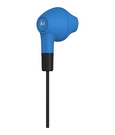 Fone de Ouvido Estéreo com Fio Motorola Earbuds In Ear Azul Mlt10a