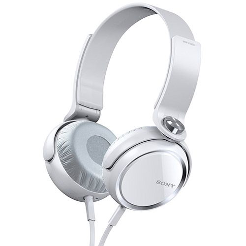 Fone de Ouvido Headphone Sony MDR-XB410AP Com Microfone e EXTRA BASS Branco