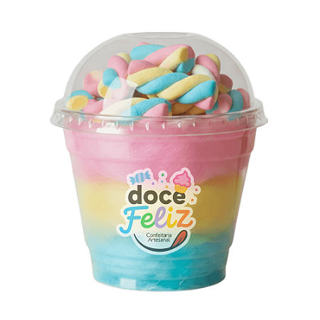 Algodão Doce + Marshmallow | Tricolor | Tampa Bolha