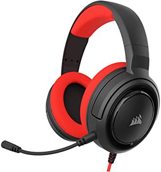 Headset Gamer HS35 Stereo Preto e Vermelho - Corsair