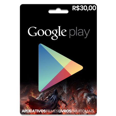 Cartão Gift Card Google Play $30 - Digital