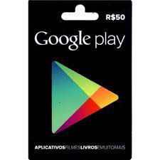 Cartão Gift Card Google Play R$50