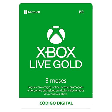 Gift Card Xbox Game Pass 3 Meses - Código Digital