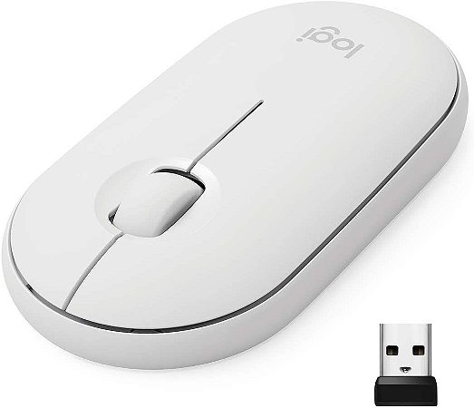 Mouse sem fio Logitech Pebble M350  Bluetooth Branco