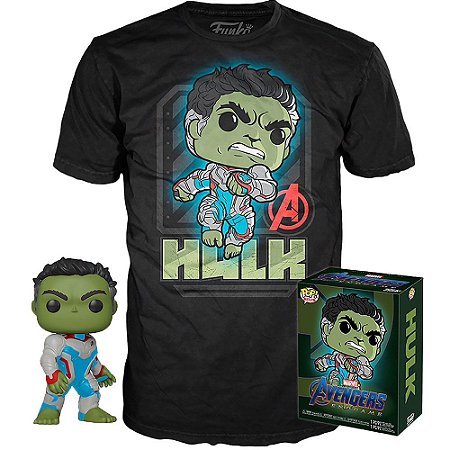 FUNKO POP TEES MARVEL AVENGERS ENDGAME - HULK GLOW + CAMISETA - Tamanho XL