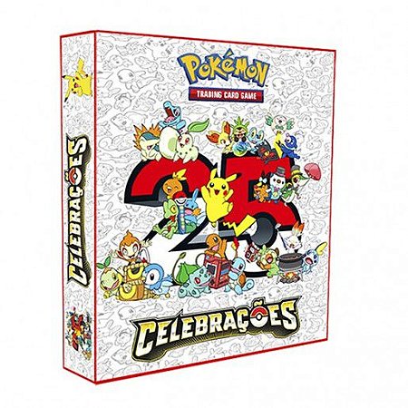 Álbum Pokémon para cards tipo fichário -Celebrações 25 anos