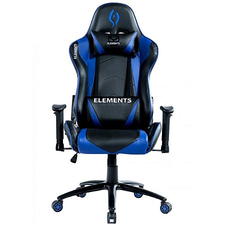 Cadeira Gamer Elements Veda Acqua - Preto e Azul