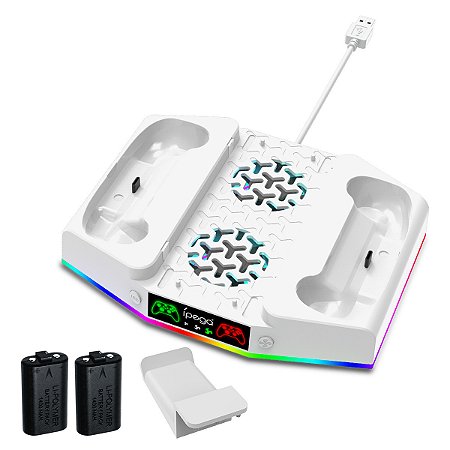 Suporte Xbox Series S Branco Resfriador Com Carregador Ípega