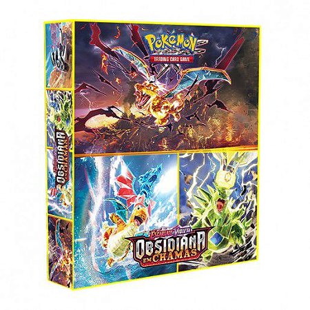 Álbum Pokémon para cards tipo fichário - Escarlate & Violeta Obsidiana em Chamas