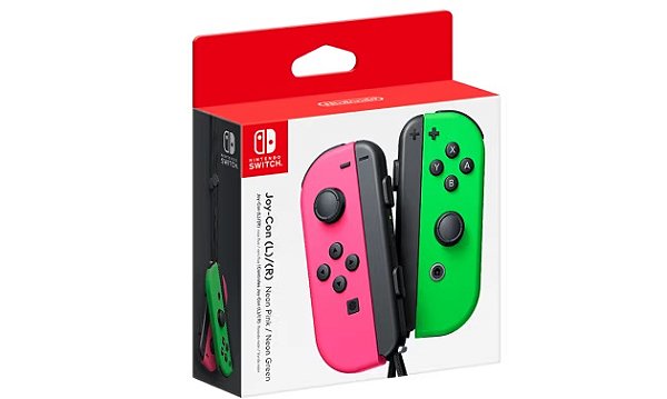Joy Con Switch Splatoon Rosa / Verde L-R