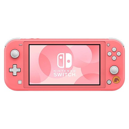 Console Nintendo - Switch - Lite - Coral - C/Jogo Animal Crossing