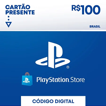 Cartão PSN Brasil R$ 100 (Cartão Presente)