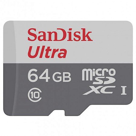 Cartão Micro SD Ultra Classe 10 64GB com adaptador - Sandisk