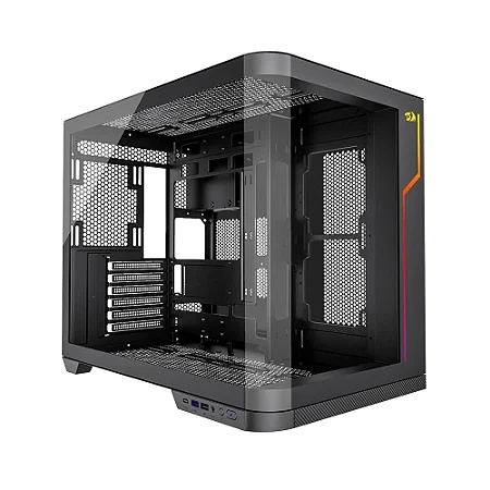 GABINETE WIDELOAD EXTREME VIDRO CURVADO CA-605B PRETO