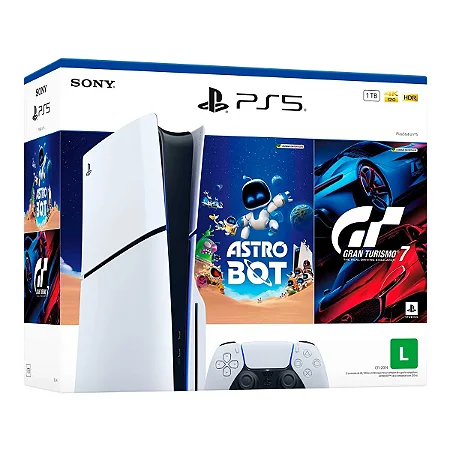 Console PlayStation 5 - Sony  - Slim Jogo Gran Turismo e Astro Bot Leitor de disco