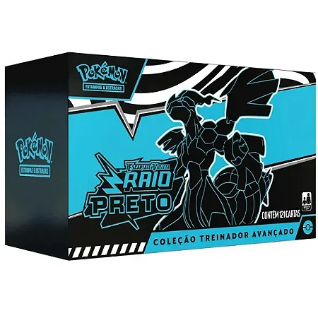 BOX  - POKEMON ZEV10.5 - BOX TREINADOR AVANCADO - RAIO PRETO - 121 CARTAS