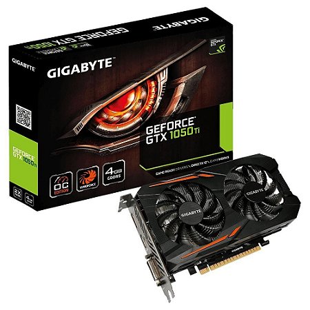 Placa de Vídeo Gigabyte GeForce GTX 1050 Ti OC 4G, GDDR5 - 4GB