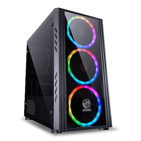 Gabinete Gamer Saturn Midtower - (3XFAN RGB 7 CORES)