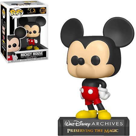 Boneco Funko Pop Disney Archives 50th Anniversary #801 - Mickey Mouse