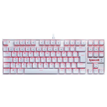 Teclado Gamer Redragon Kumara RED Mecânico Branco