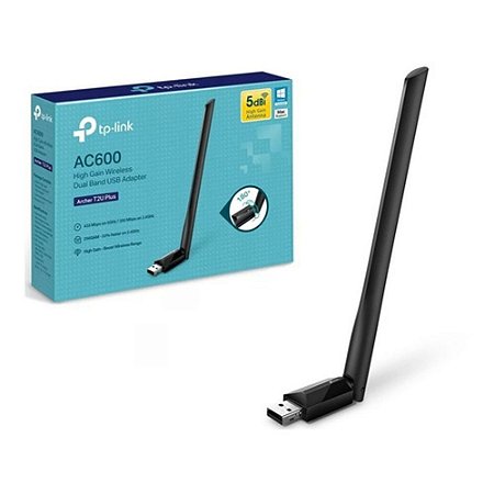 TP-link Archer T2u Plus Adaptador Usb Wifi AC600 Dual Band