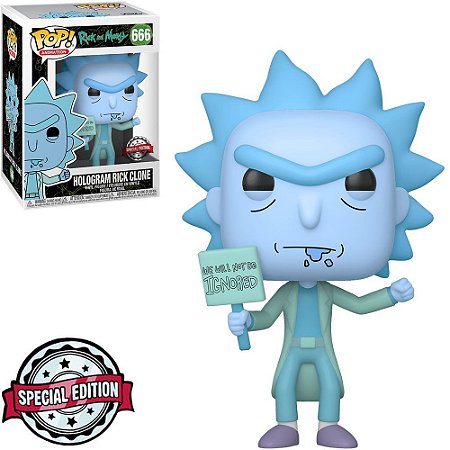 Funko Pop #666- Hologram Rick Clone- Rick Morty