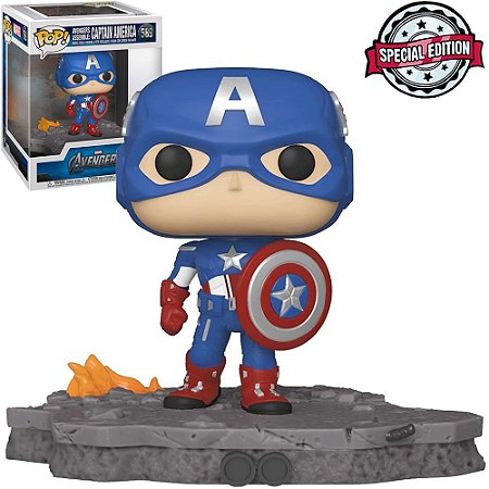 Funko Pop #589 - Captain America - Marvel  Deluxe