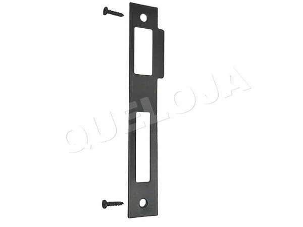 Contra Testa Para Fechadura 40 mm De Porta de Madeira Reposição Aliança Preto Fosco