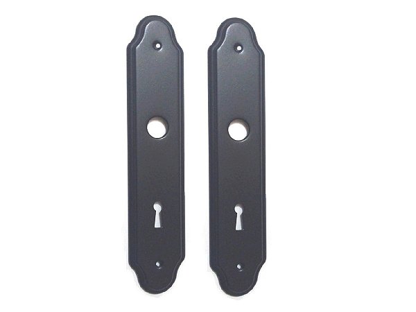 Espelhos Para Fechadura Porta Interna Acabamentos Grafite Preto Fosco Stam 813 Entrada de Chave
