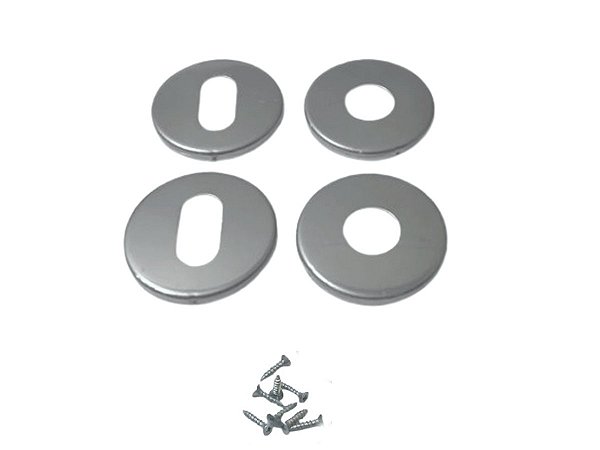 Jogo De Acabamentos De Aço Inox De Fechadura Arouca Mod. Quinze Externa