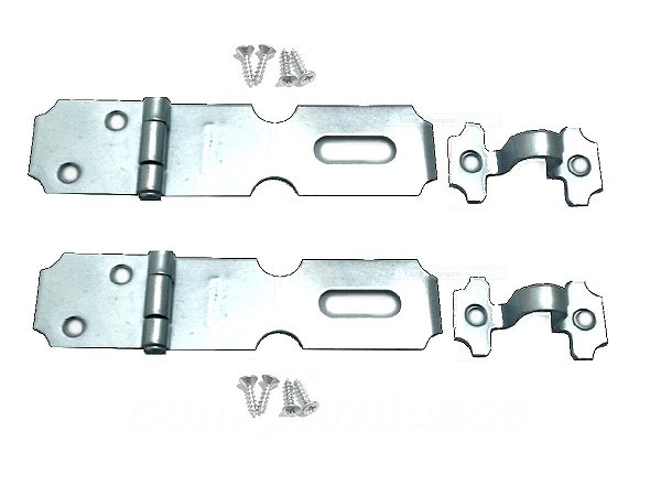 Porta Cadeado Aliança Trinco Fecho Pequeno 2 .1/2 Kit c/2 Com Parafusos
