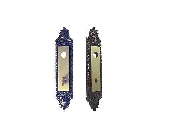 Par De Acabamentos Fechadura Aliança 3800 WC 55 MM Espelhos Colonial Antiga Com Chave Banheiro