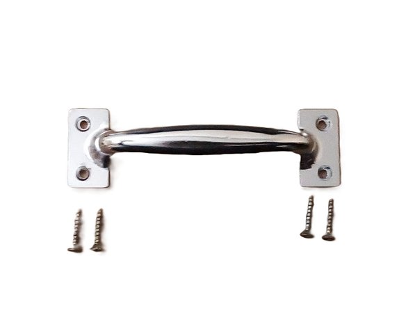 Puxador 120 mm Alça Cromado Porta Armário Gaveta Madeira Móveis