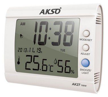 Termo-Higrômetro Digital Com Relógio E Alarme