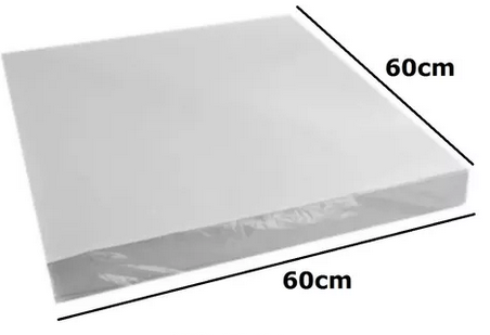 Papel Filtro qualitativo com gramatura 80g 60x60 cms